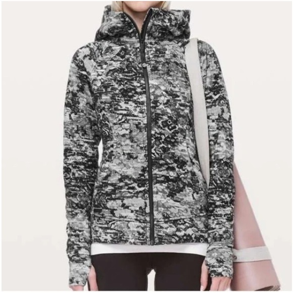 NWOT Lululemon Scuba Hoodie Jacket Full Zip Fleece Masked Lace Starlight Black 4 - Picture 12 of 14